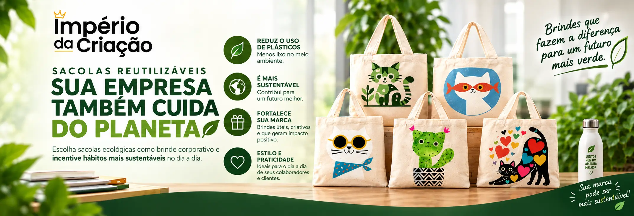 Banner Sacolas Reutilizaveis