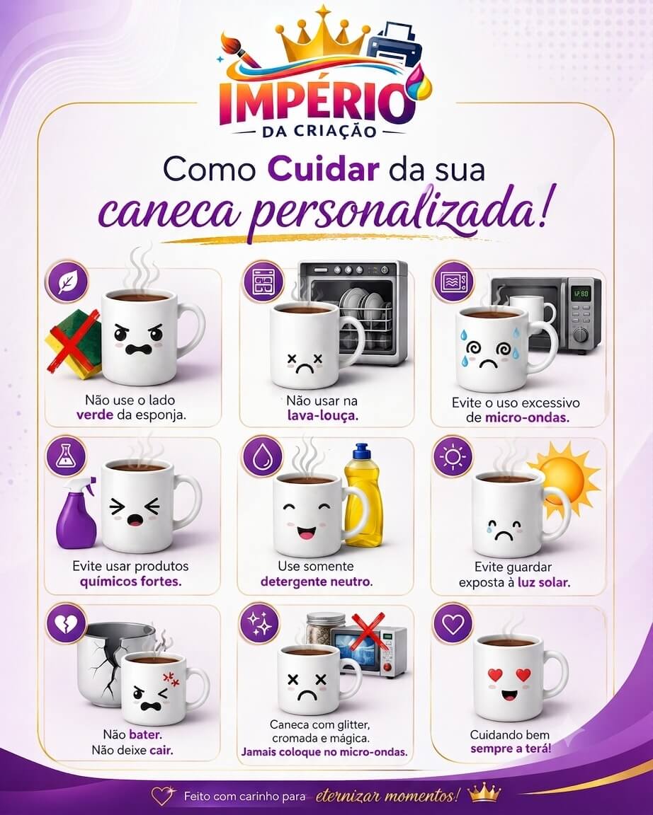 Cuidados - Caneca Harry Potter Cartoon
