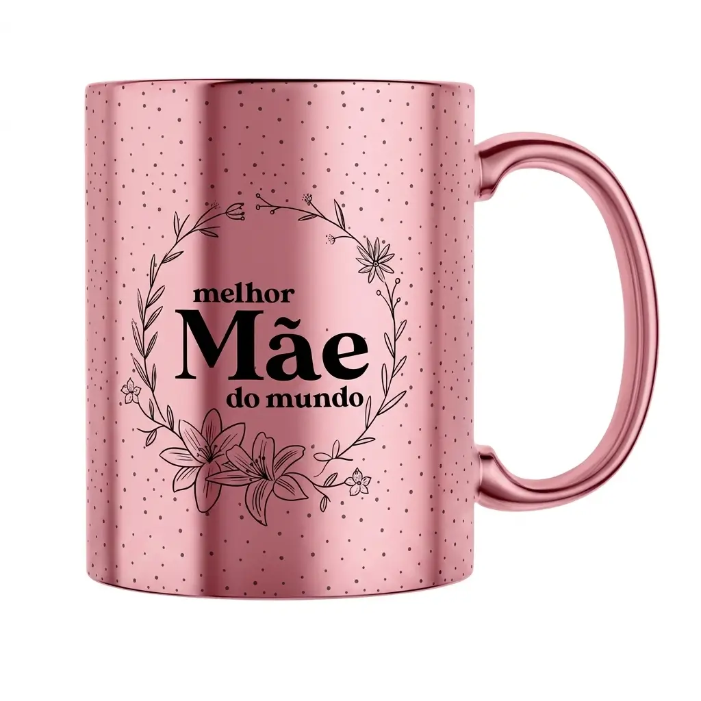 Caneca Cromada de Cerâmica - 325ml - Imagem 1