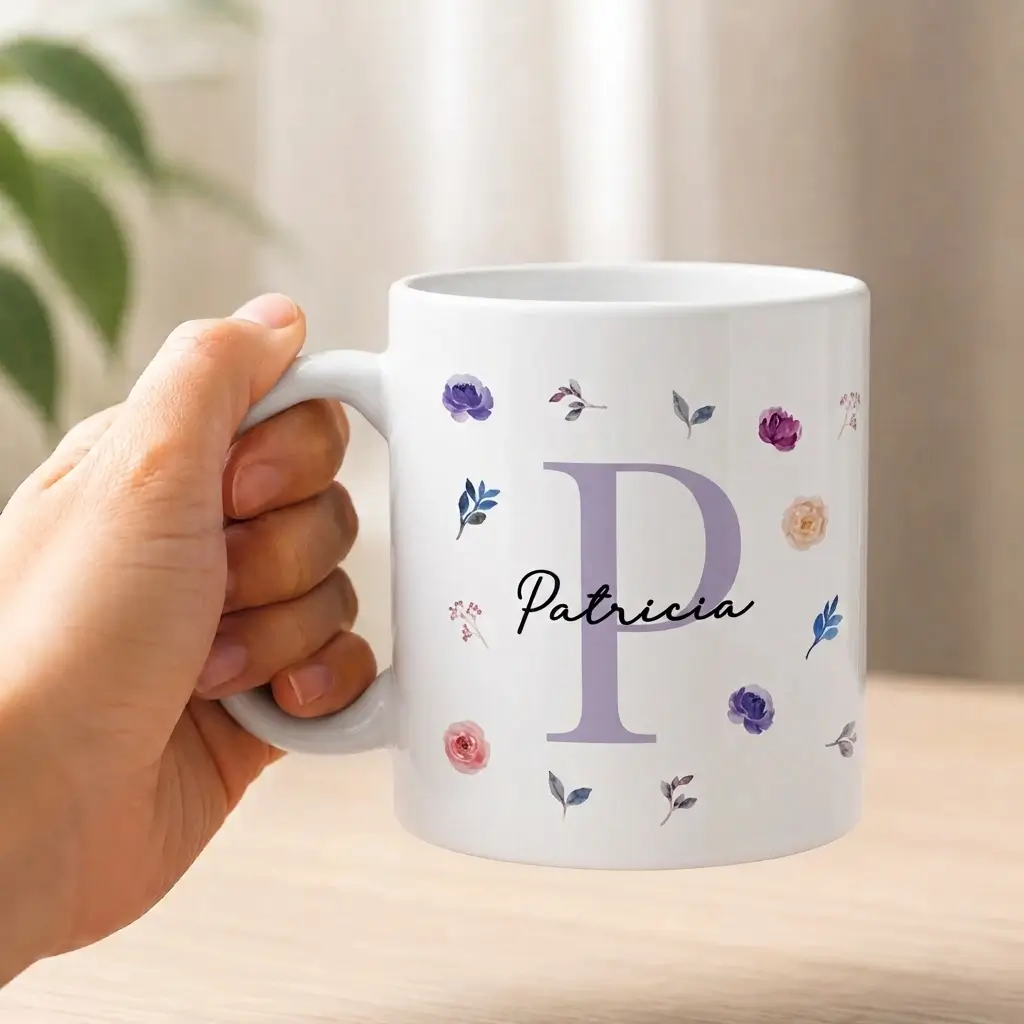 Caneca Alfabeto Florecer P - Imagem 1