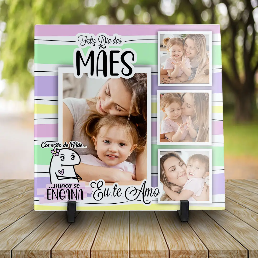 Azulejo Dia Das Mães Coração de Mãe