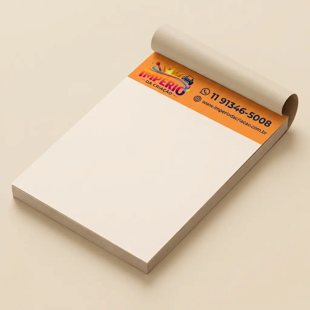 Blocos com 100 folhas em Offset 90gr - 210x297mm - 4x0 Cores
