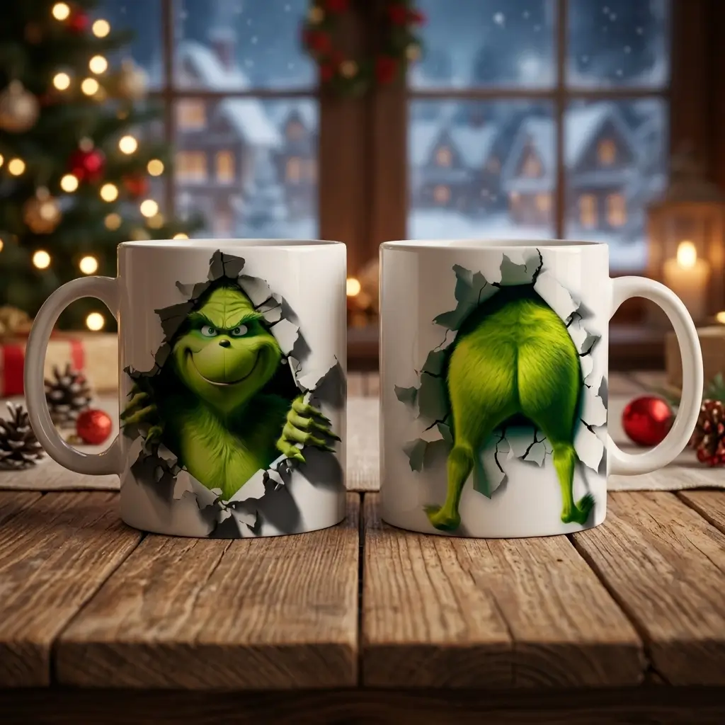 Caneca 3D  Grinch - Miniatura