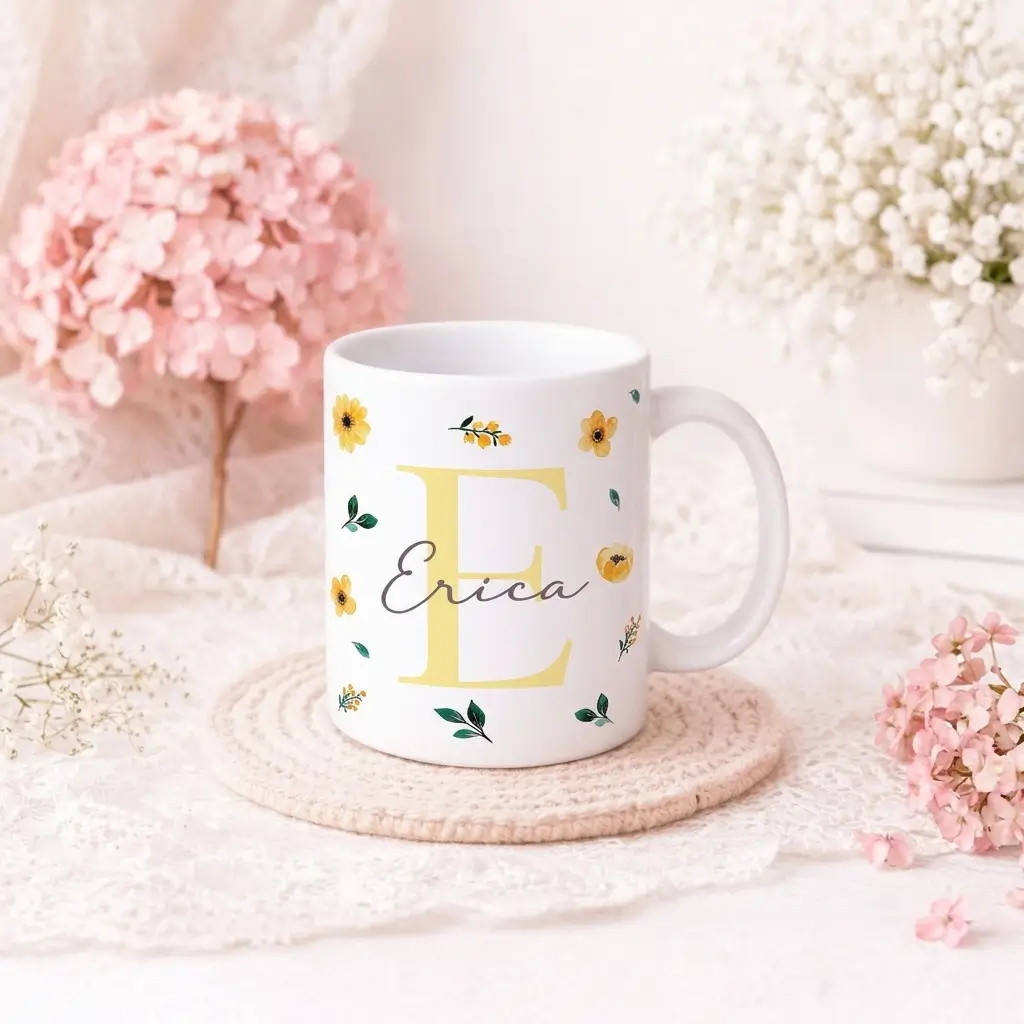 Caneca Alfabeto Florecer E