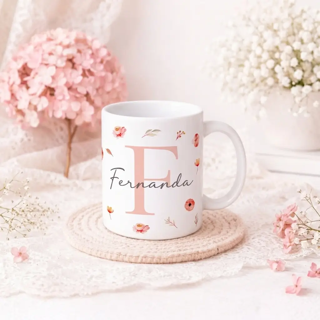 Caneca Alfabeto Florecer F