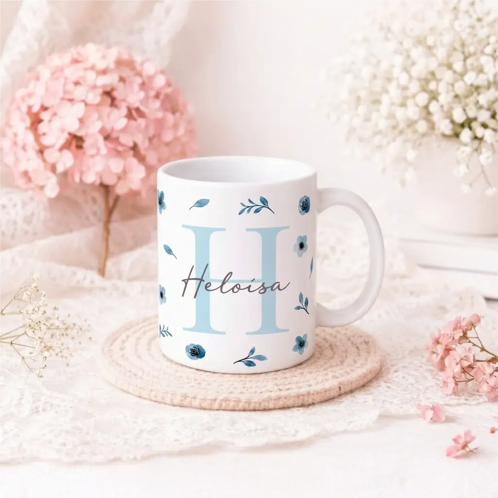 Caneca Alfabeto Florecer H