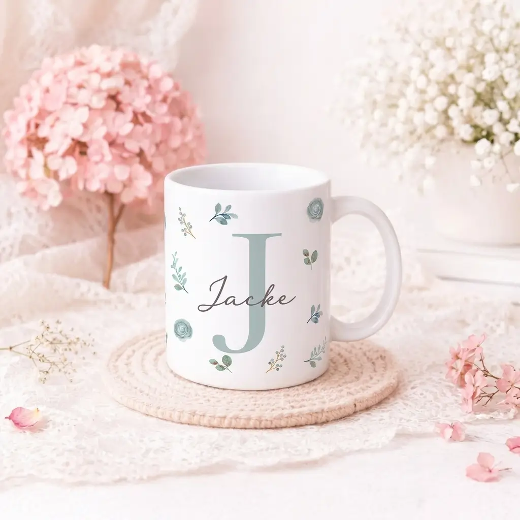 Caneca Alfabeto Florecer J