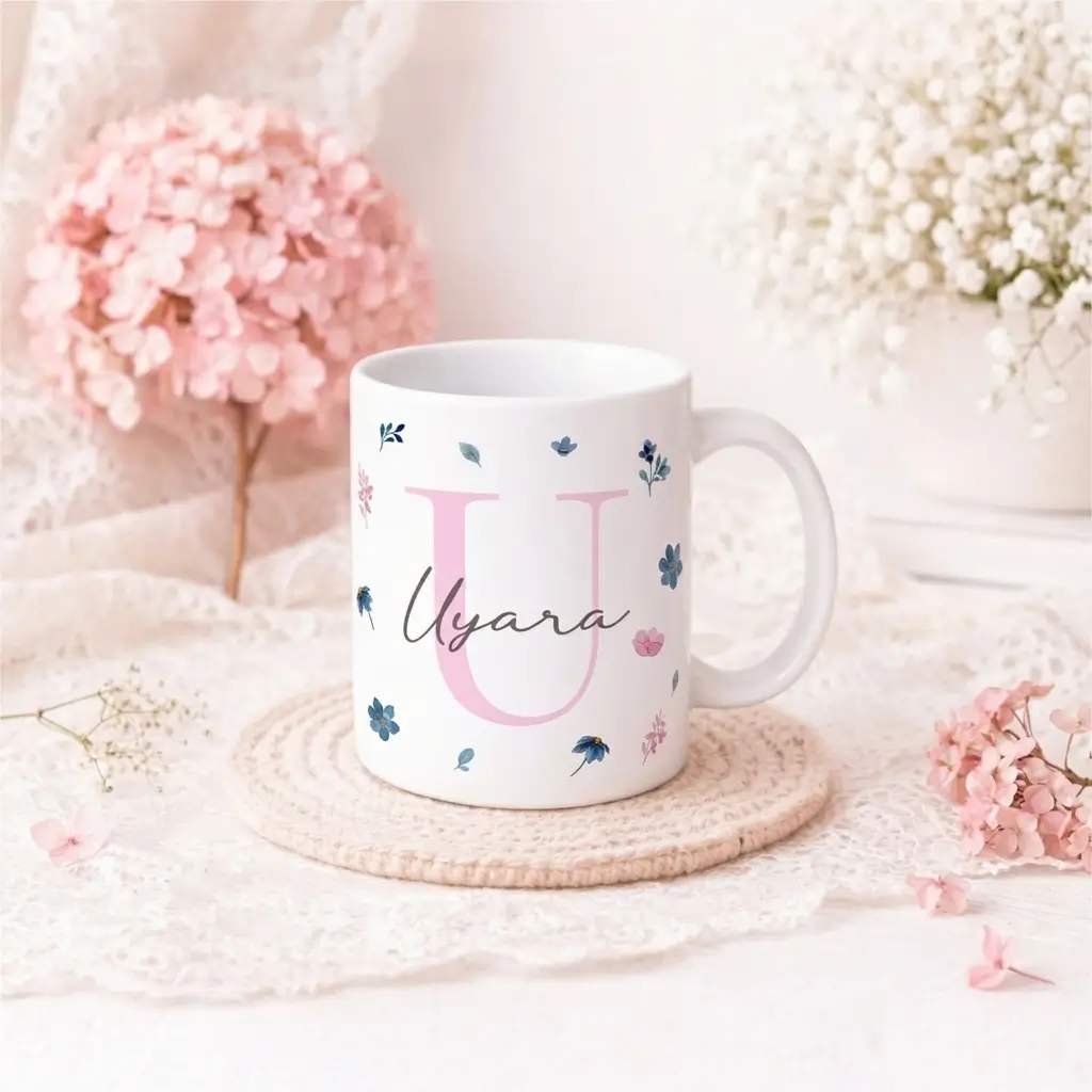Caneca Alfabeto Florecer U
