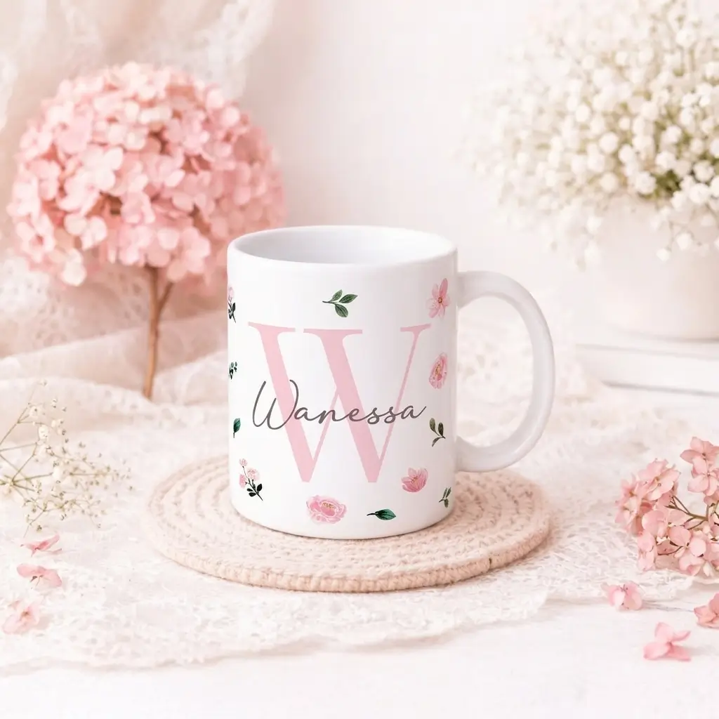 Caneca Alfabeto Florecer W