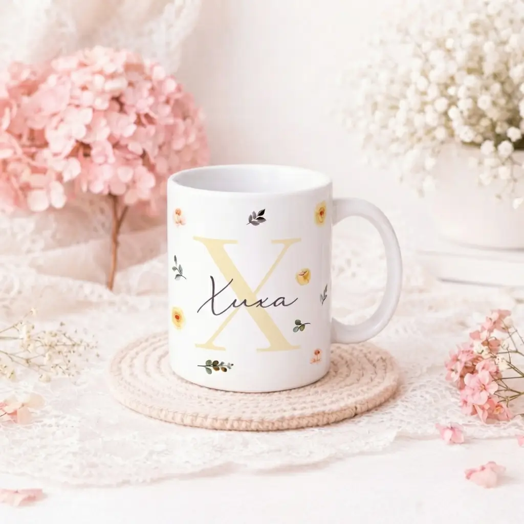 Caneca Alfabeto Florecer X