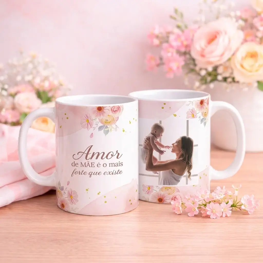 Caneca Dia Das Mães  Amor de Mãe