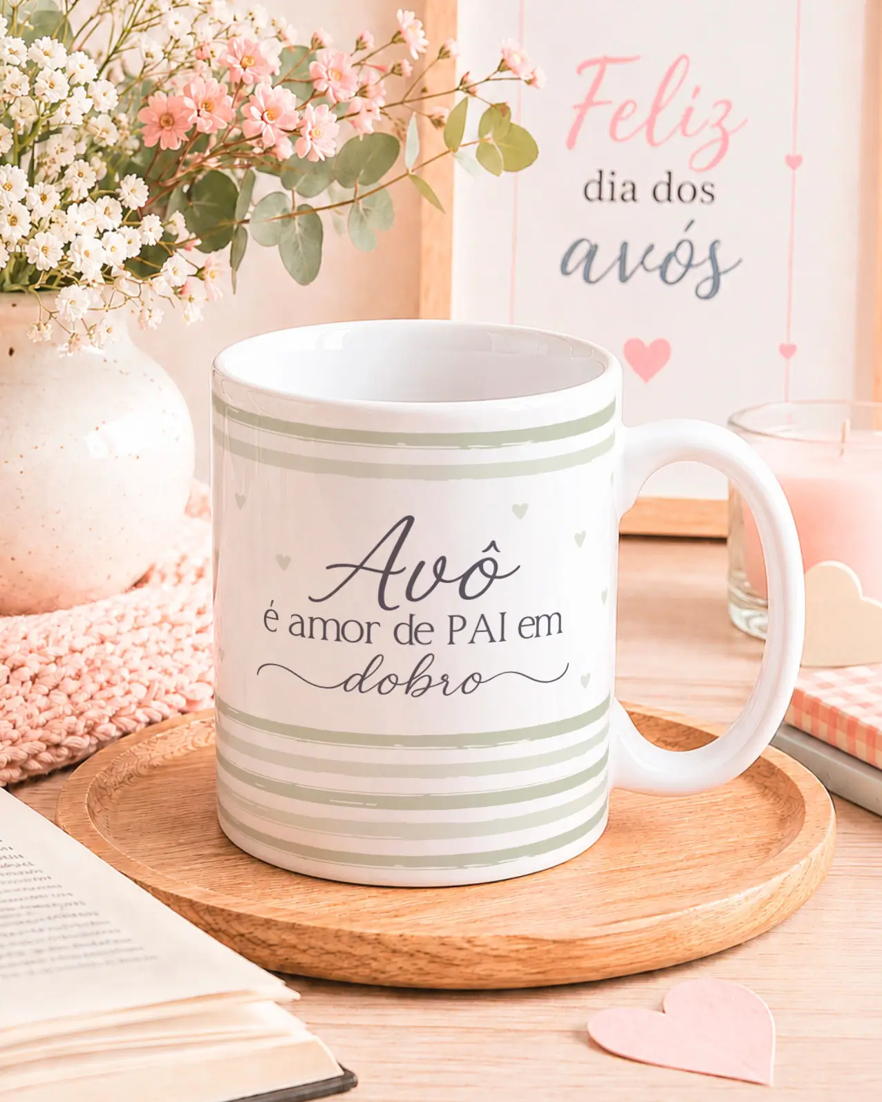 Caneca Dia  dos Avôs  Amor em Dobro