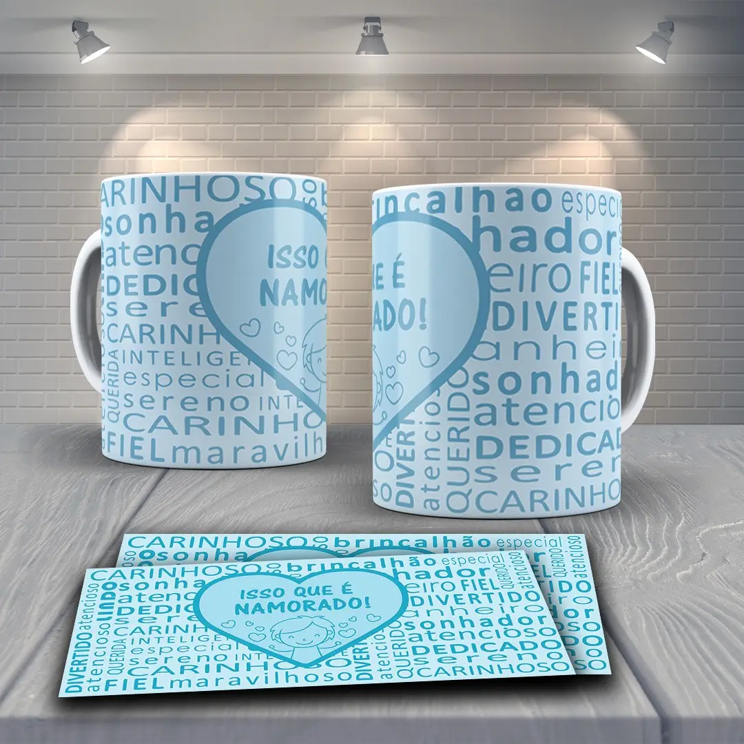 Caneca  Azul Amor Reconhecido