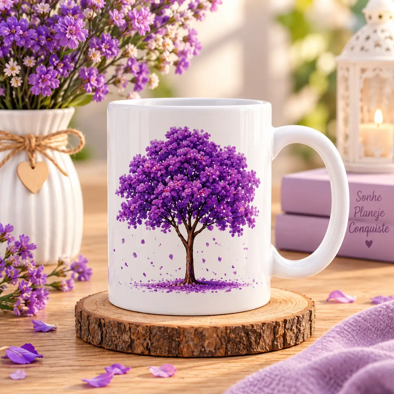 Caneca Floral Ipê Roxo - Miniatura