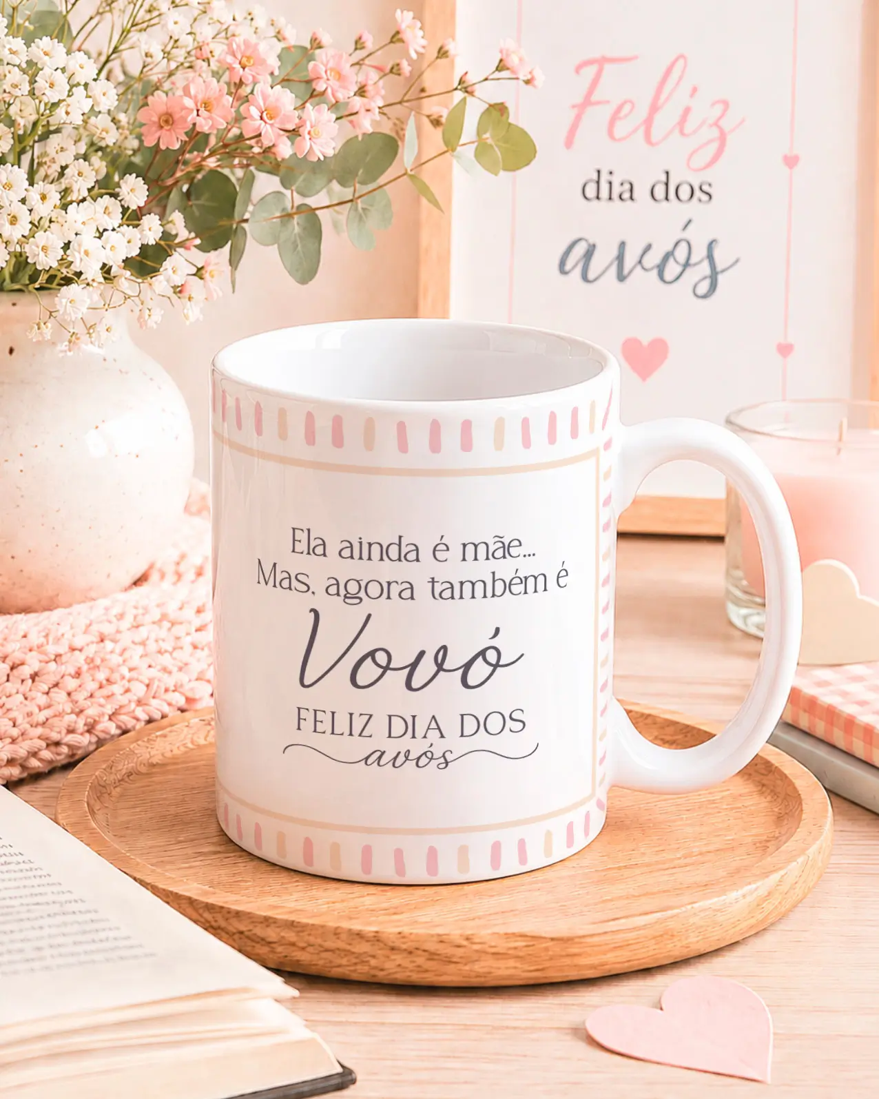 Caneca Dia Dos Avós Mãe e Vovó