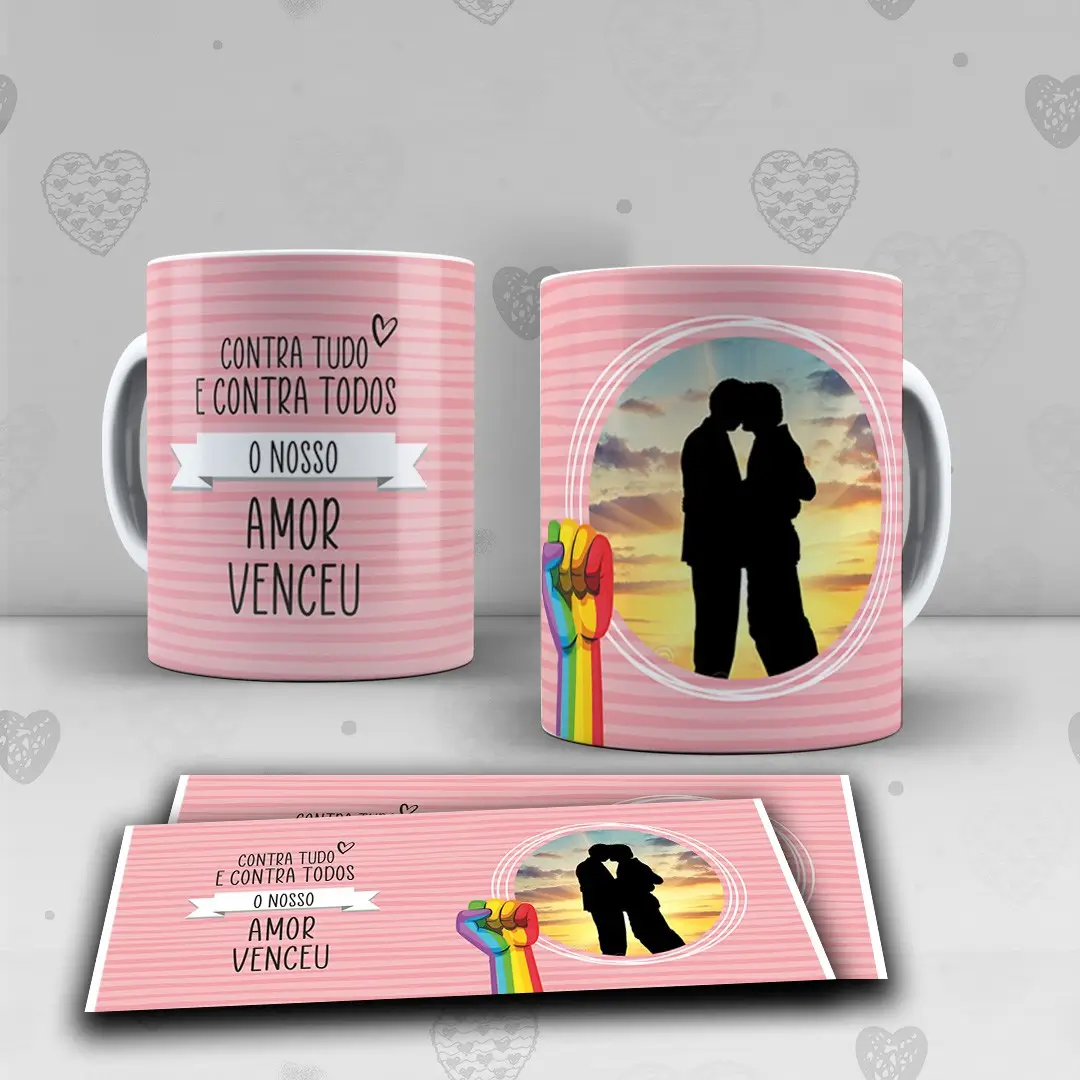 Caneca LGBTQIA+ ❤️🧡💛💚💙💜