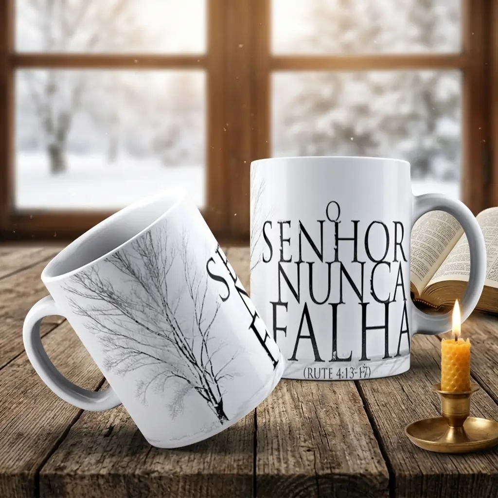 Caneca Cristã O Senhor Nunca Falha