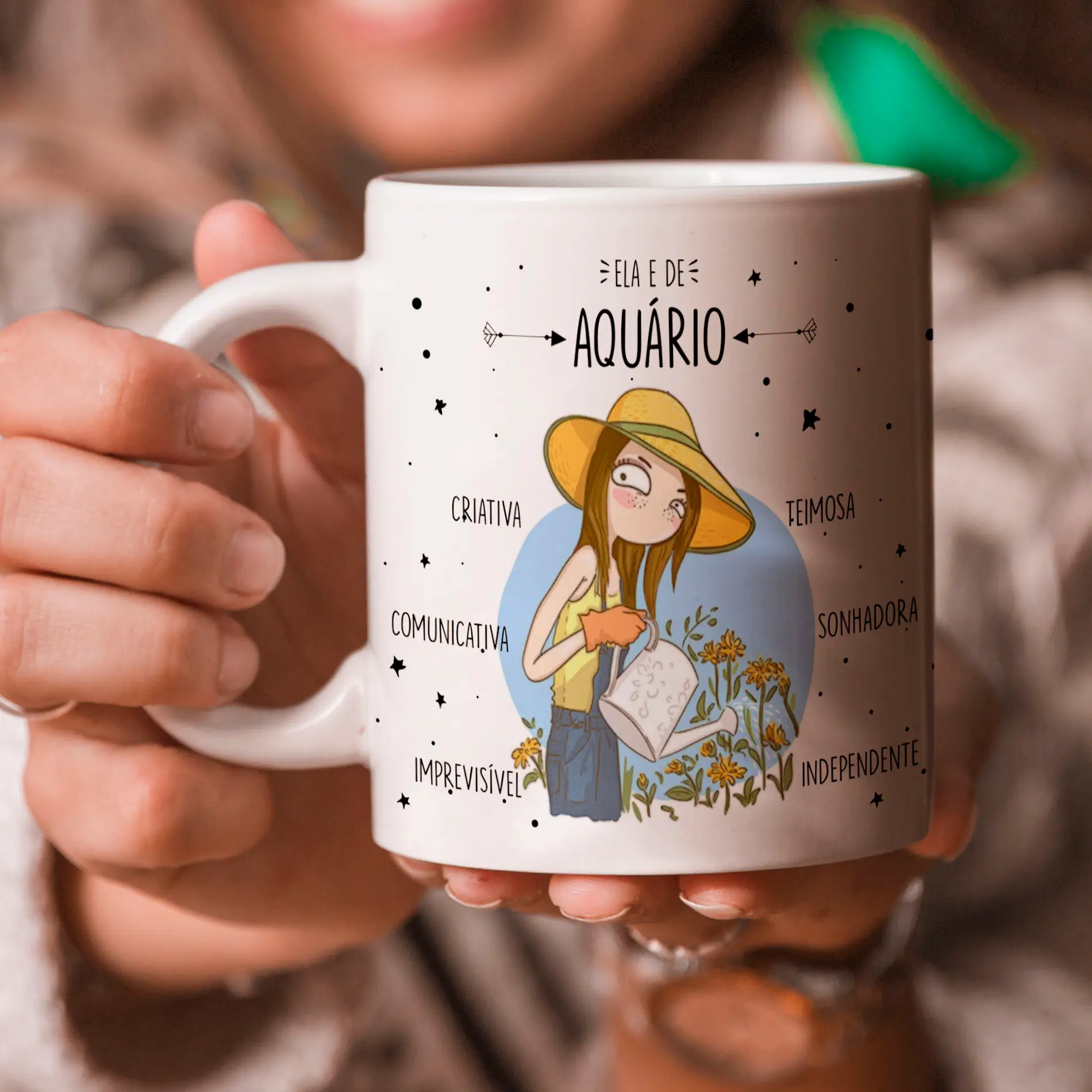 Caneca Ela é Aquário