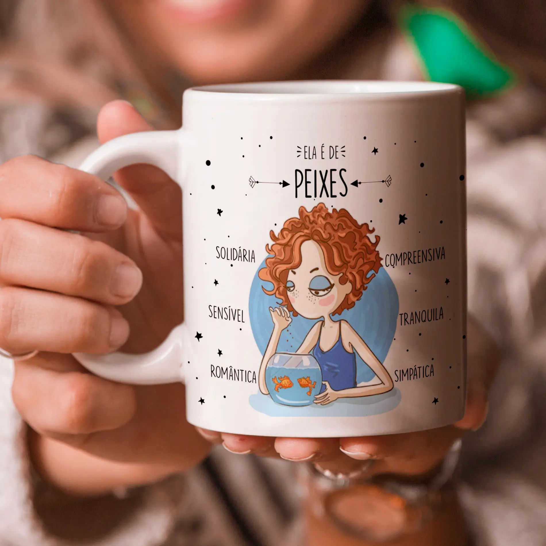 Caneca Ela é Peixes