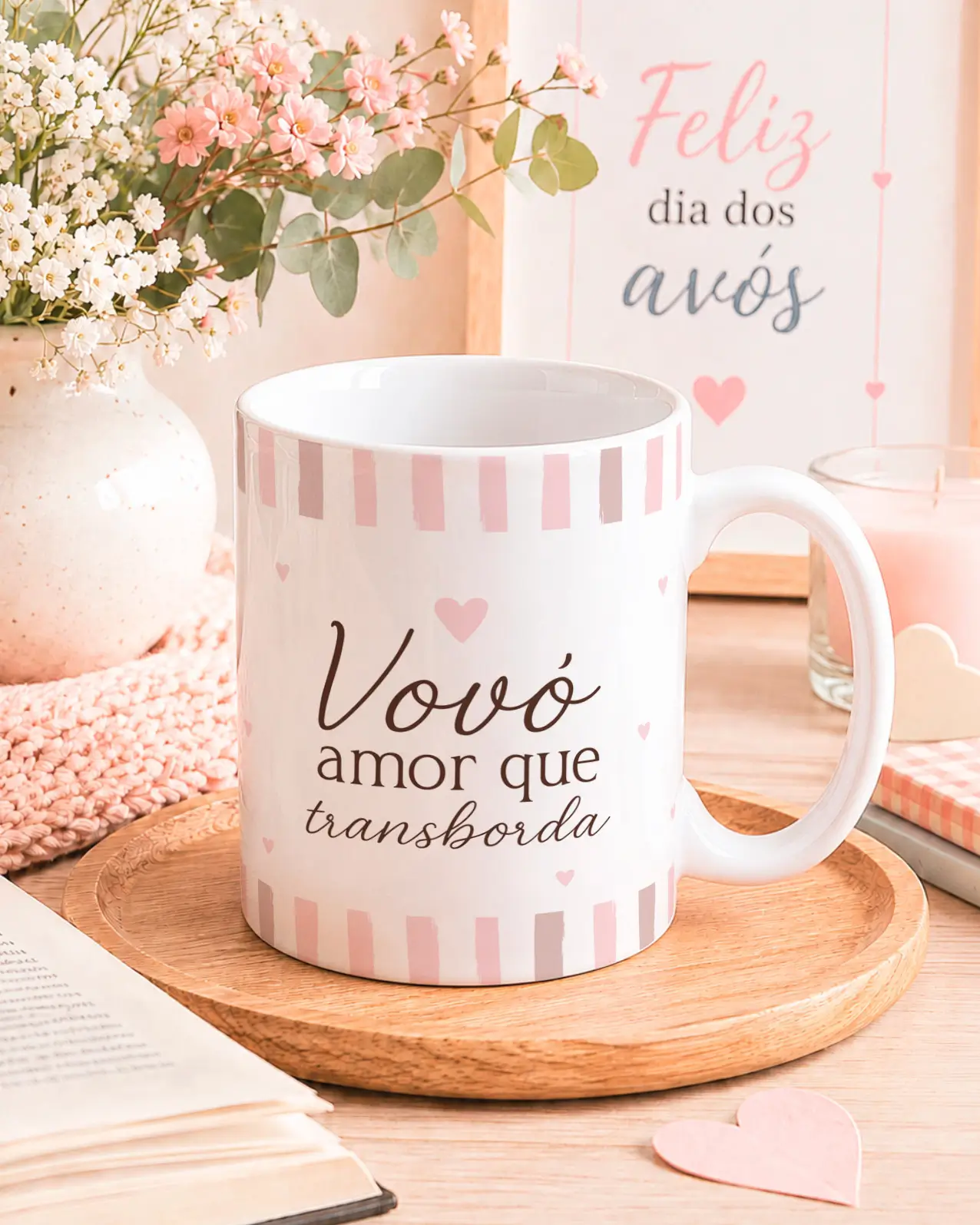 Caneca Dia Dos Avós  Vovó Amor que Transborda