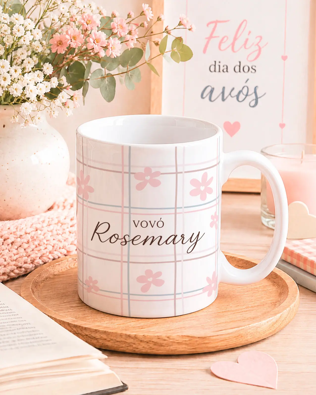 Caneca Dia Dos Avós Vovó Rose