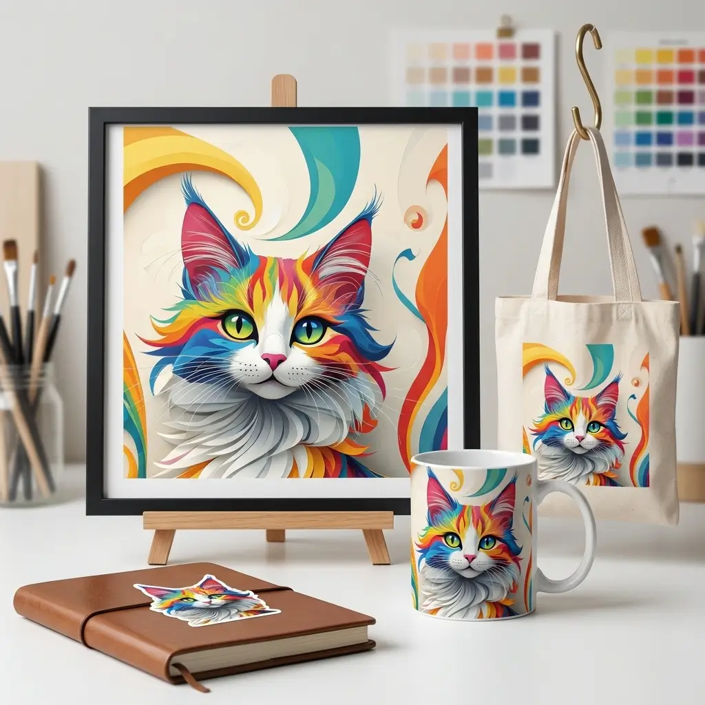 Caneca Gato Pintura