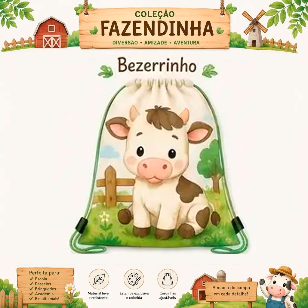 Mochila Personalizada Coleção Fazendinha - Variação