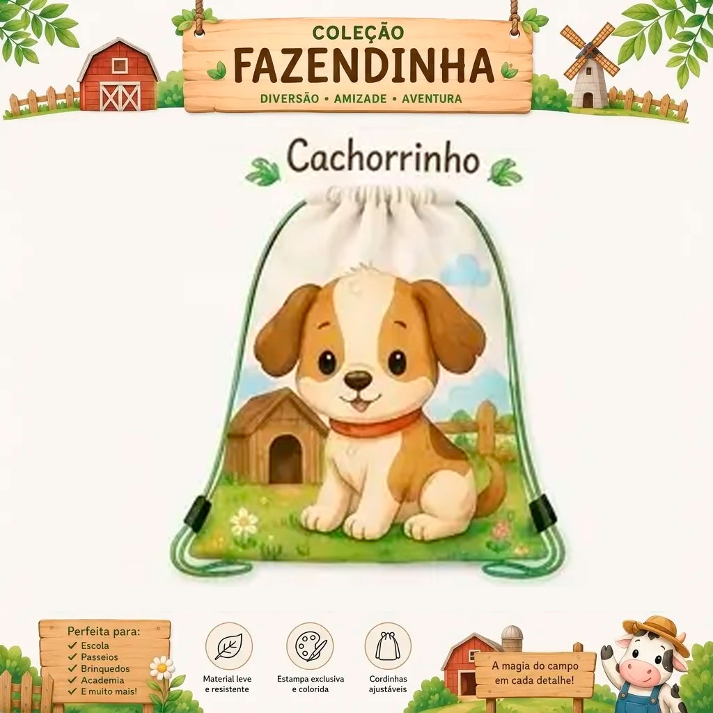Mochila Personalizada Coleção Fazendinha - Variação