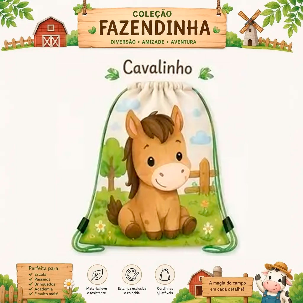 Mochila Personalizada Coleção Fazendinha - Variação