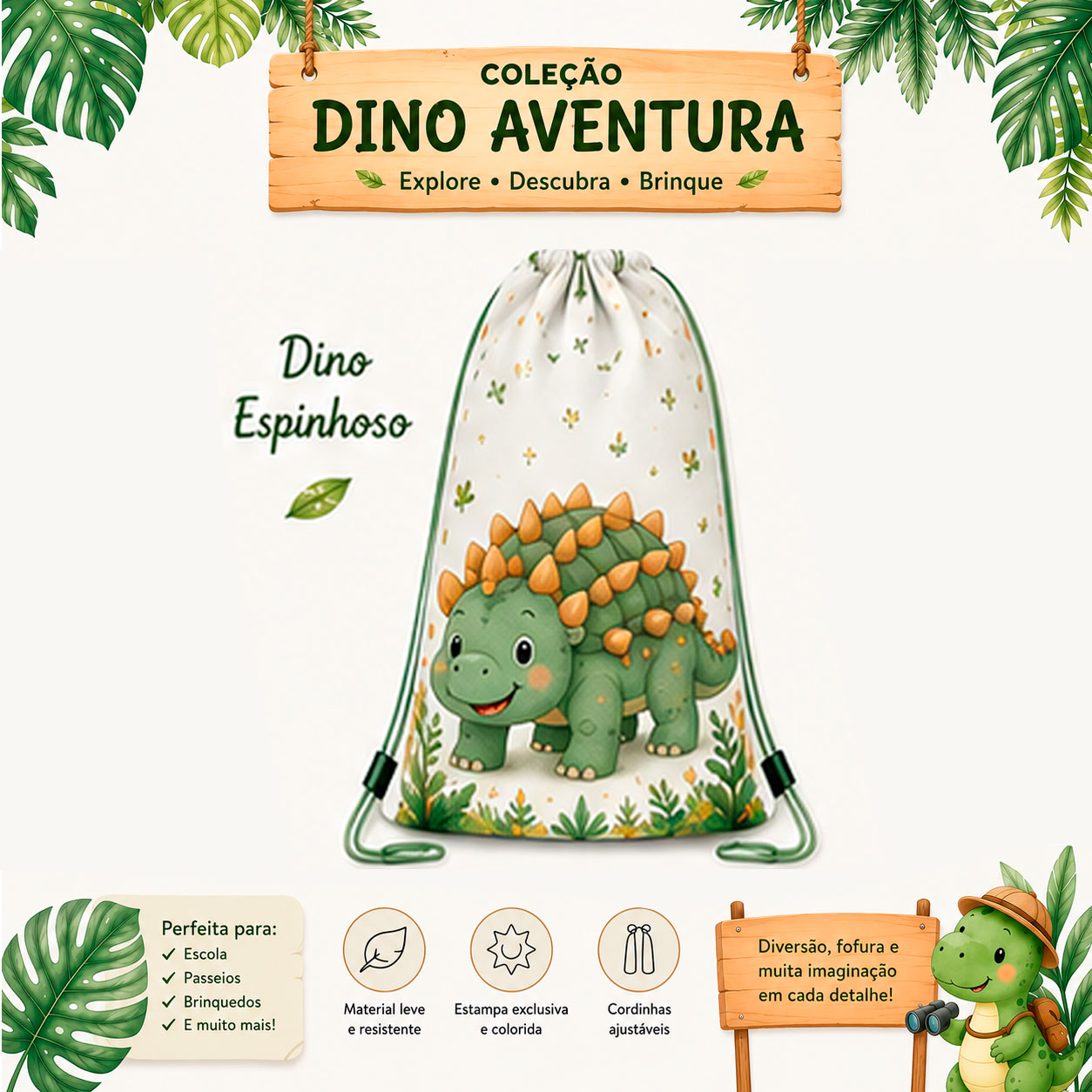 Mochila Infantil Coleção Dino Aventura - Variação