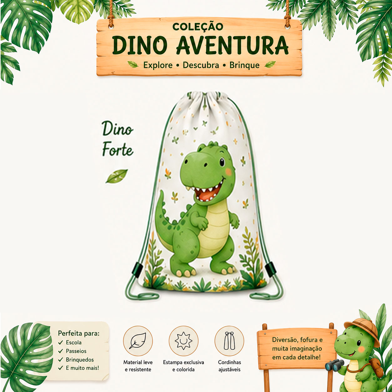 Mochila Infantil Coleção Dino Aventura - Variação