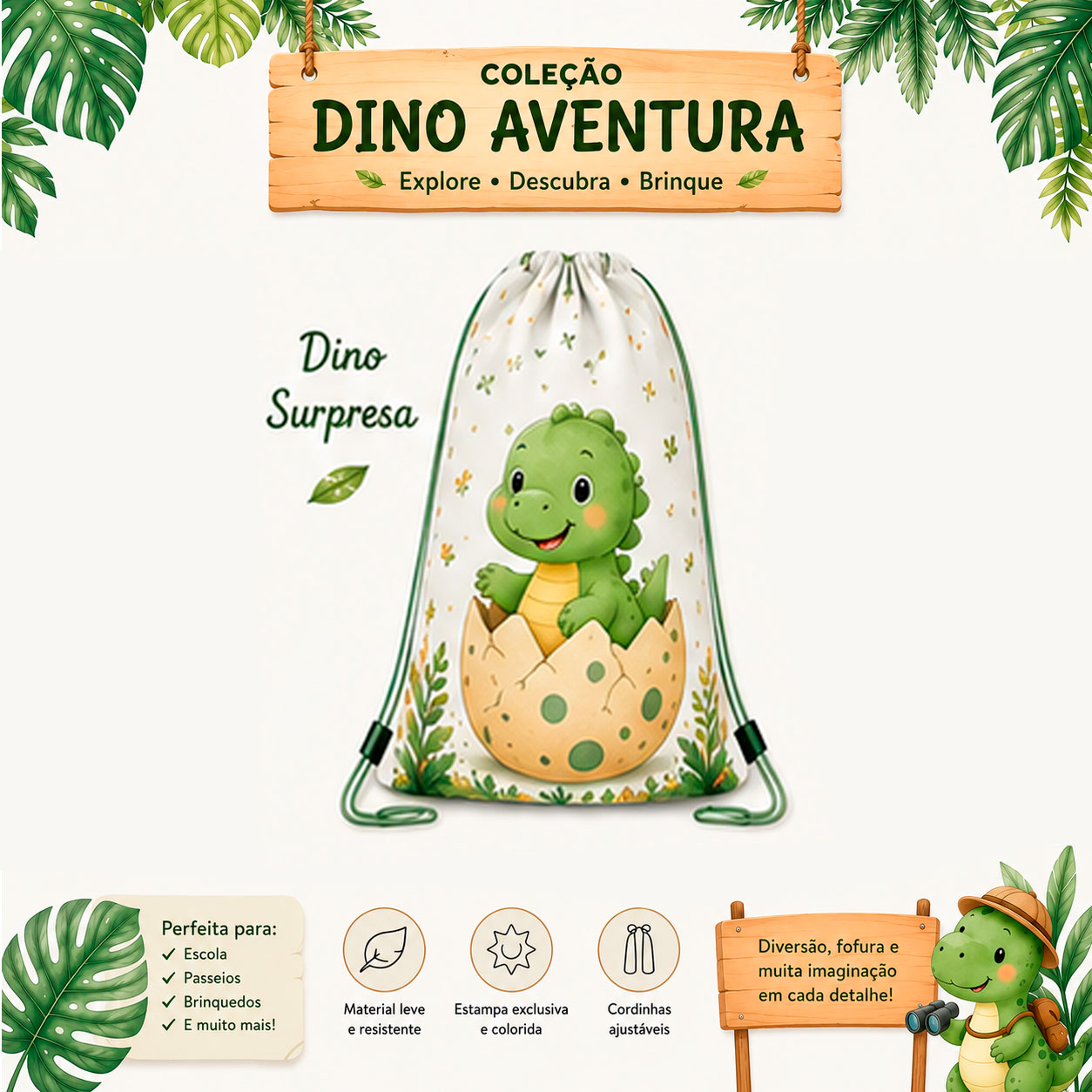 Mochila Infantil Coleção Dino Aventura - Variação