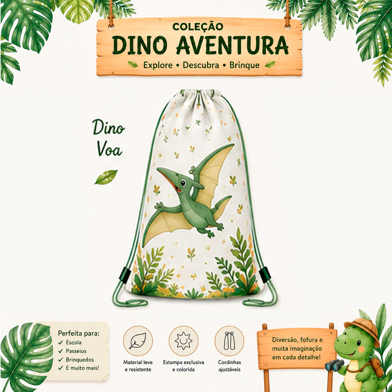 Mochila Infantil Coleção Dino Aventura - Variação