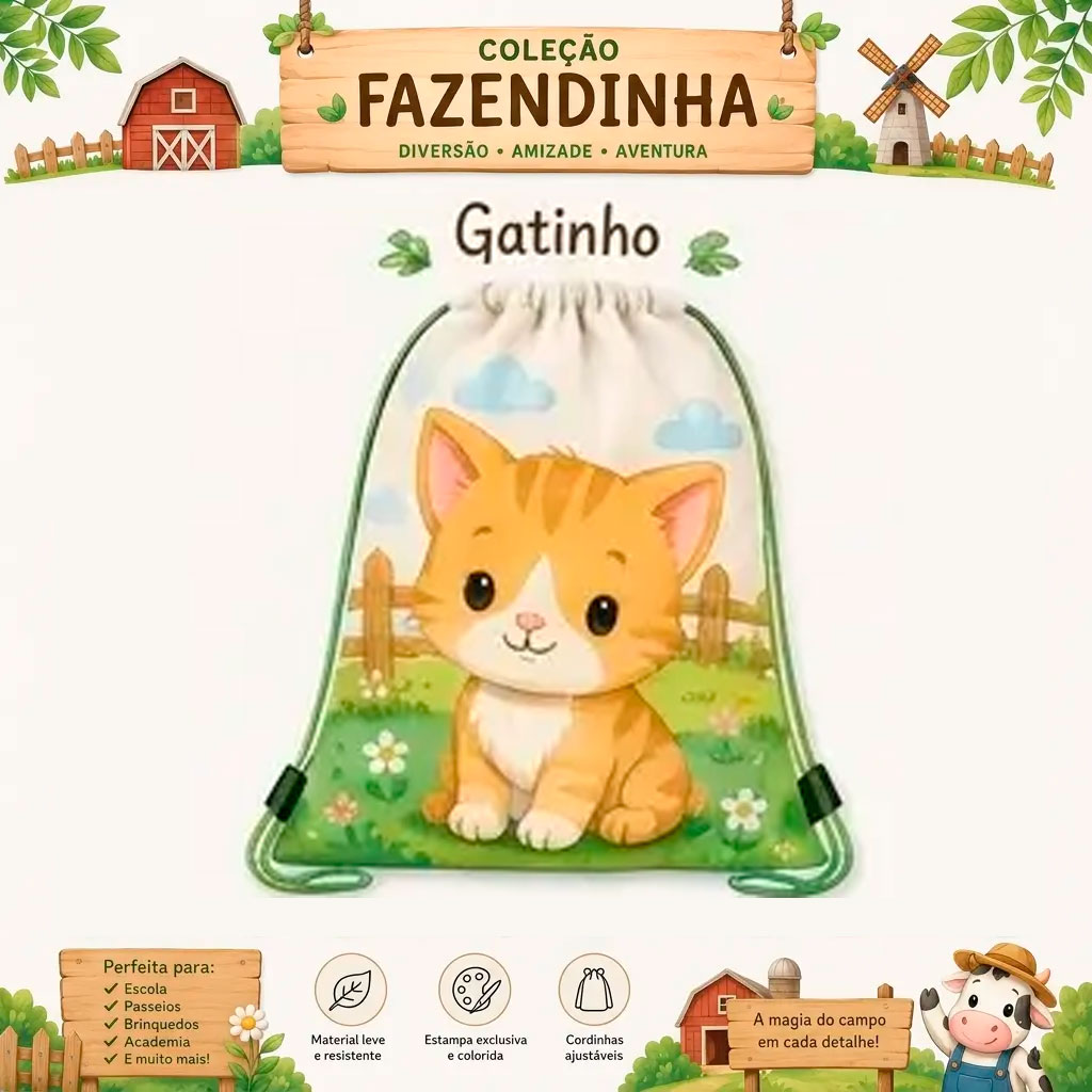 Mochila Personalizada Coleção Fazendinha - Variação