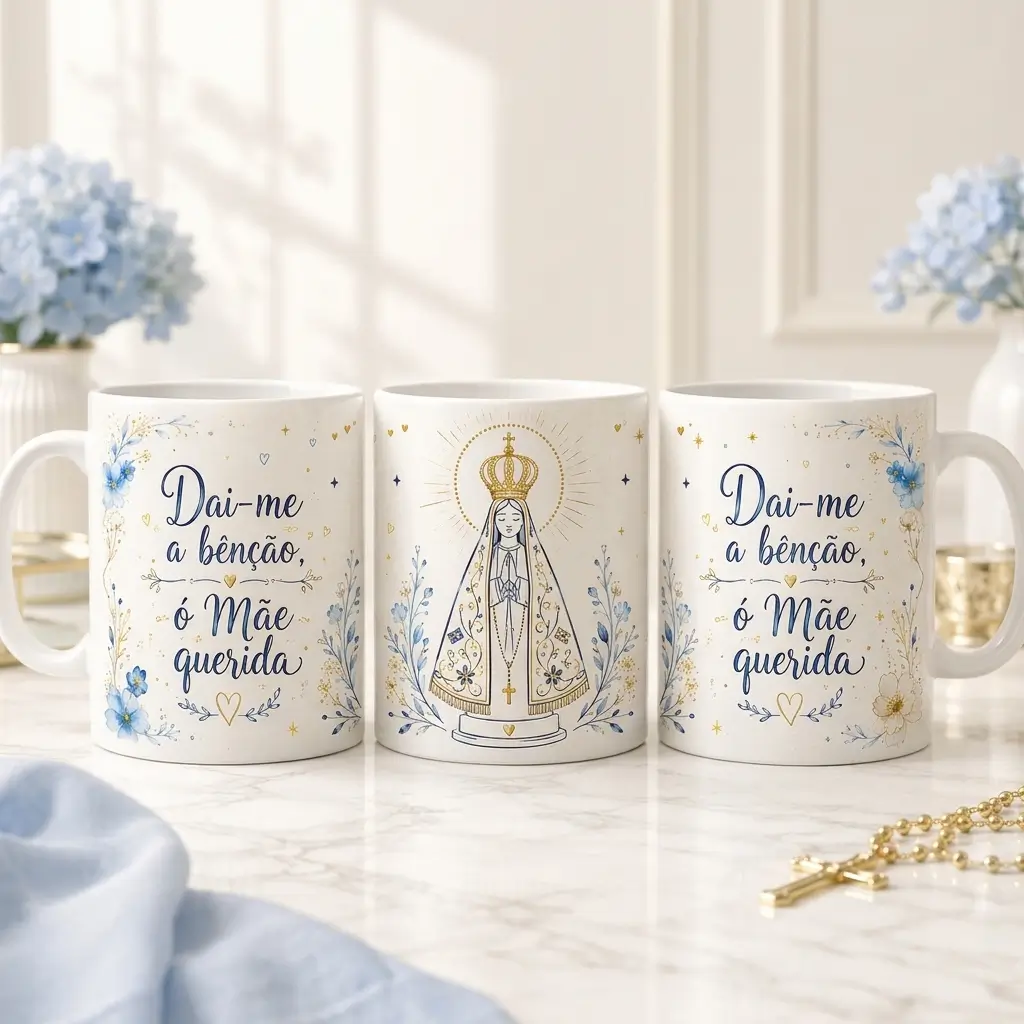 Caneca Personalizada Nossa Senhora Aparecida – Fé e Devoção - Variação