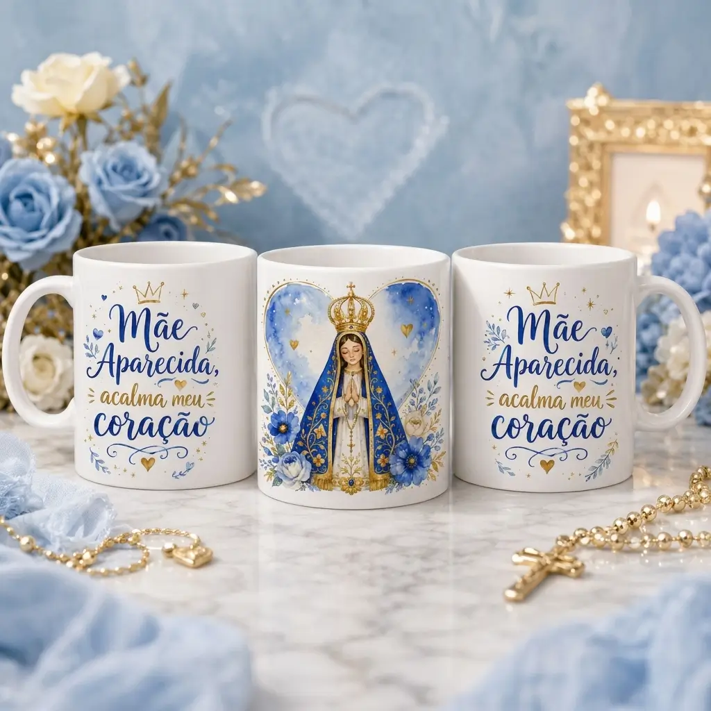 Caneca Personalizada Nossa Senhora Aparecida – Fé e Devoção - Variação