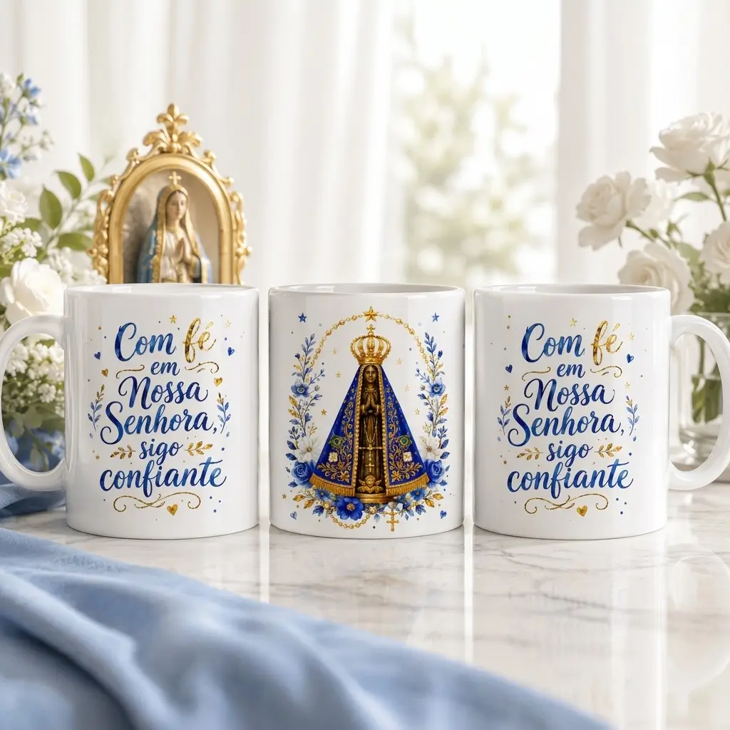 Caneca Personalizada Nossa Senhora Aparecida – Fé e Devoção - Variação