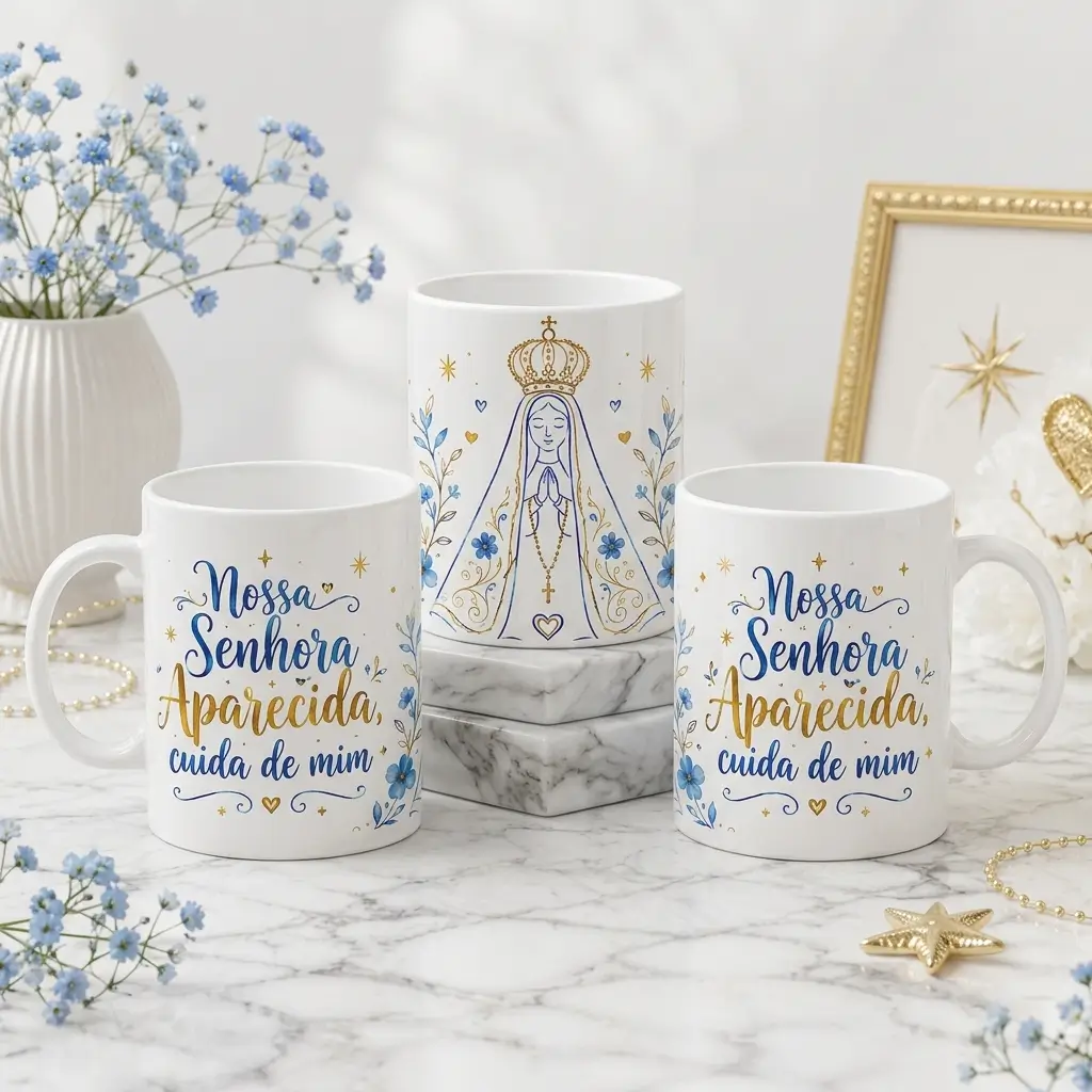 Caneca Personalizada Nossa Senhora Aparecida – Fé e Devoção - Variação