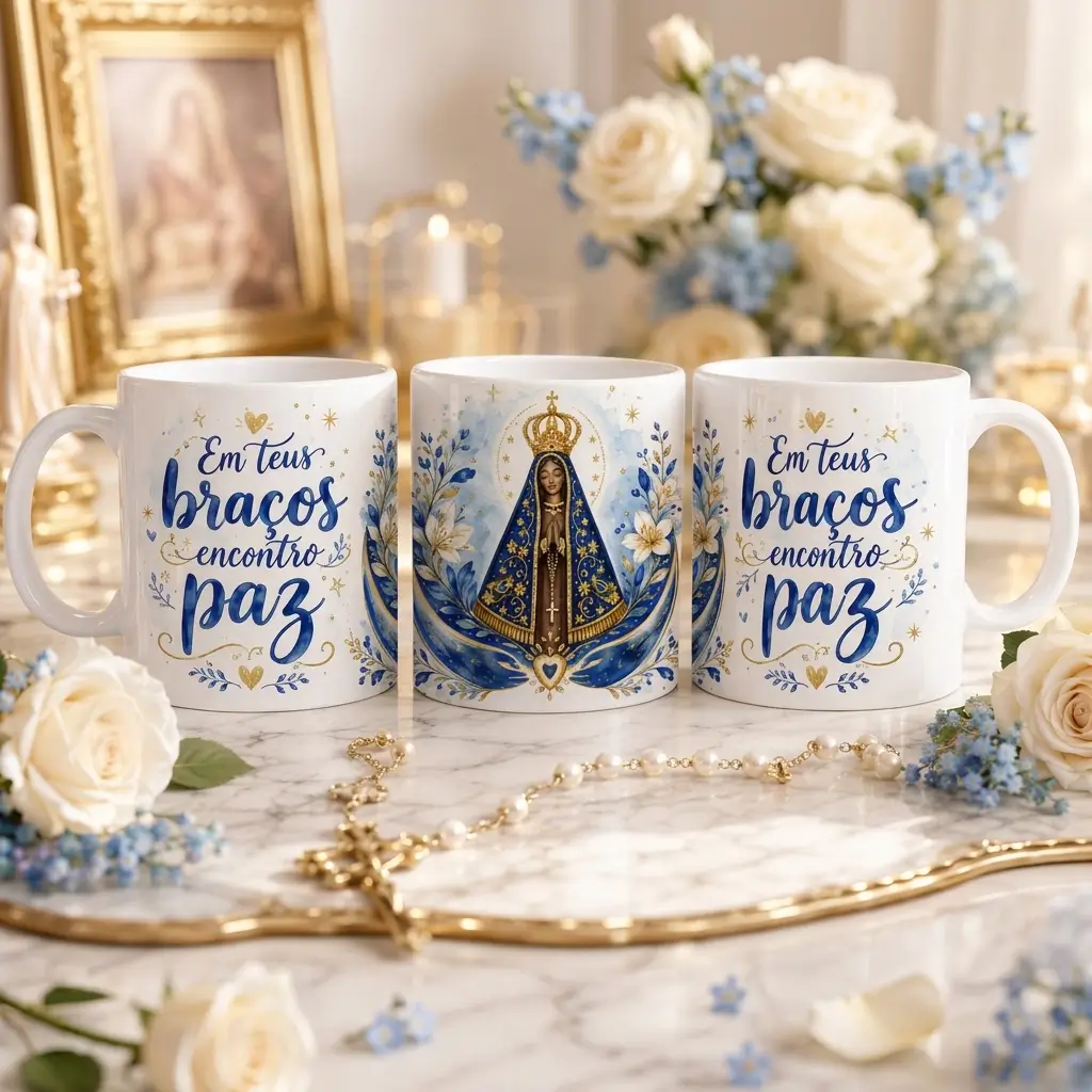 Caneca Personalizada Nossa Senhora Aparecida – Fé e Devoção - Variação