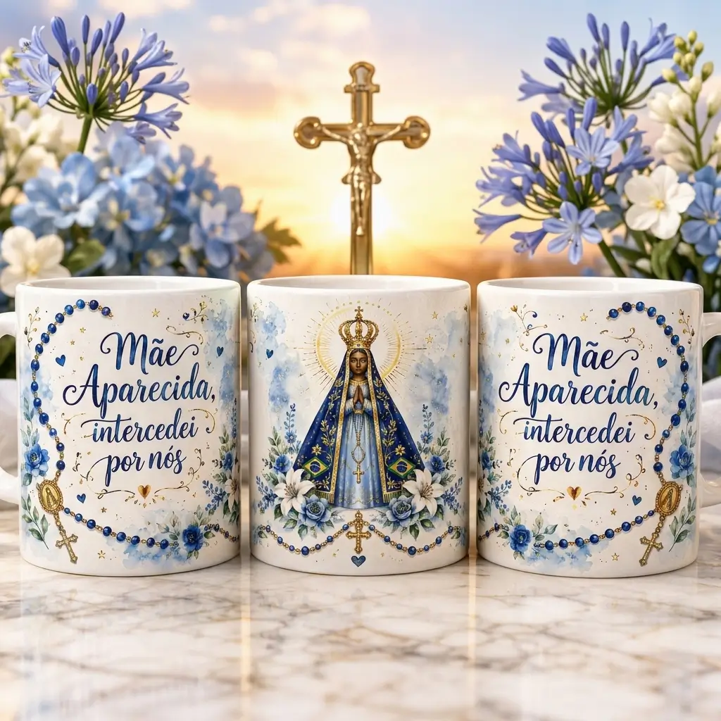 Caneca Personalizada Nossa Senhora Aparecida – Fé e Devoção - Variação