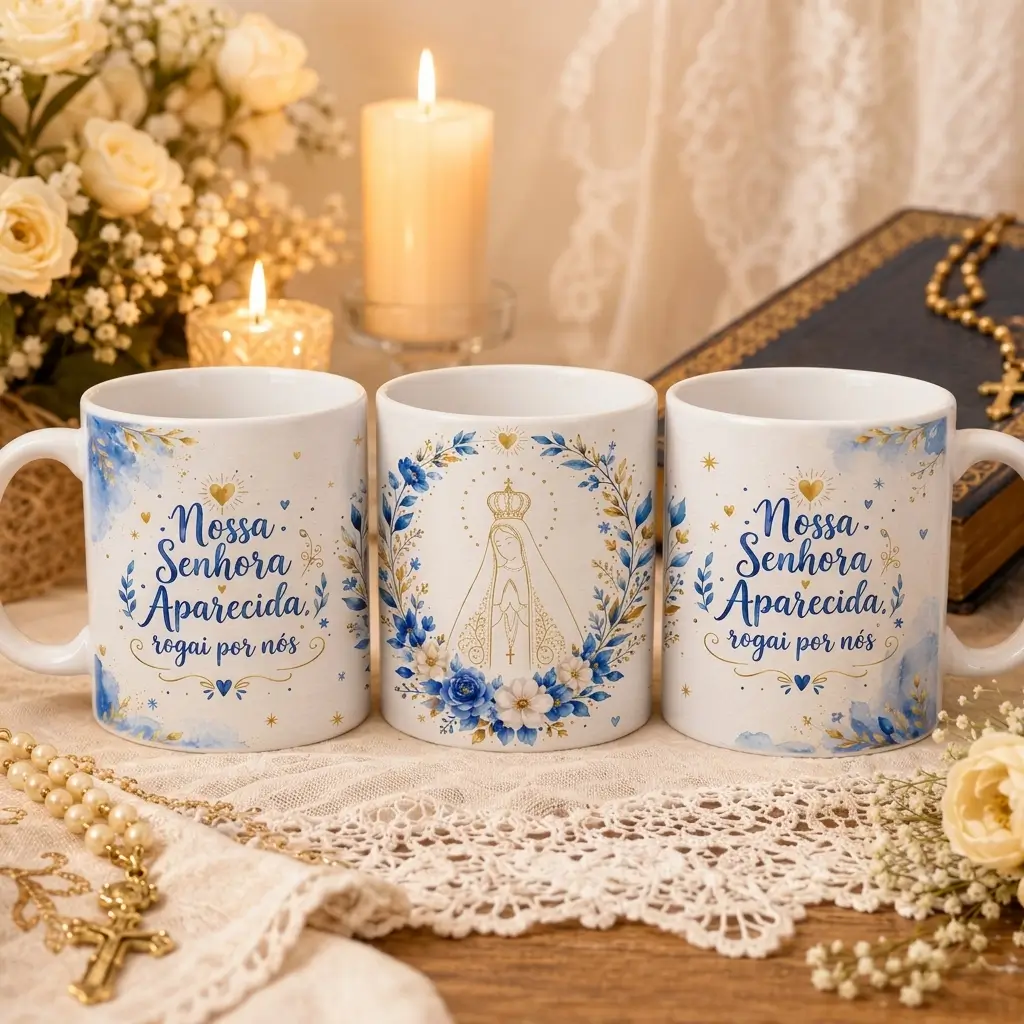 Caneca Personalizada Nossa Senhora Aparecida – Fé e Devoção - Variação