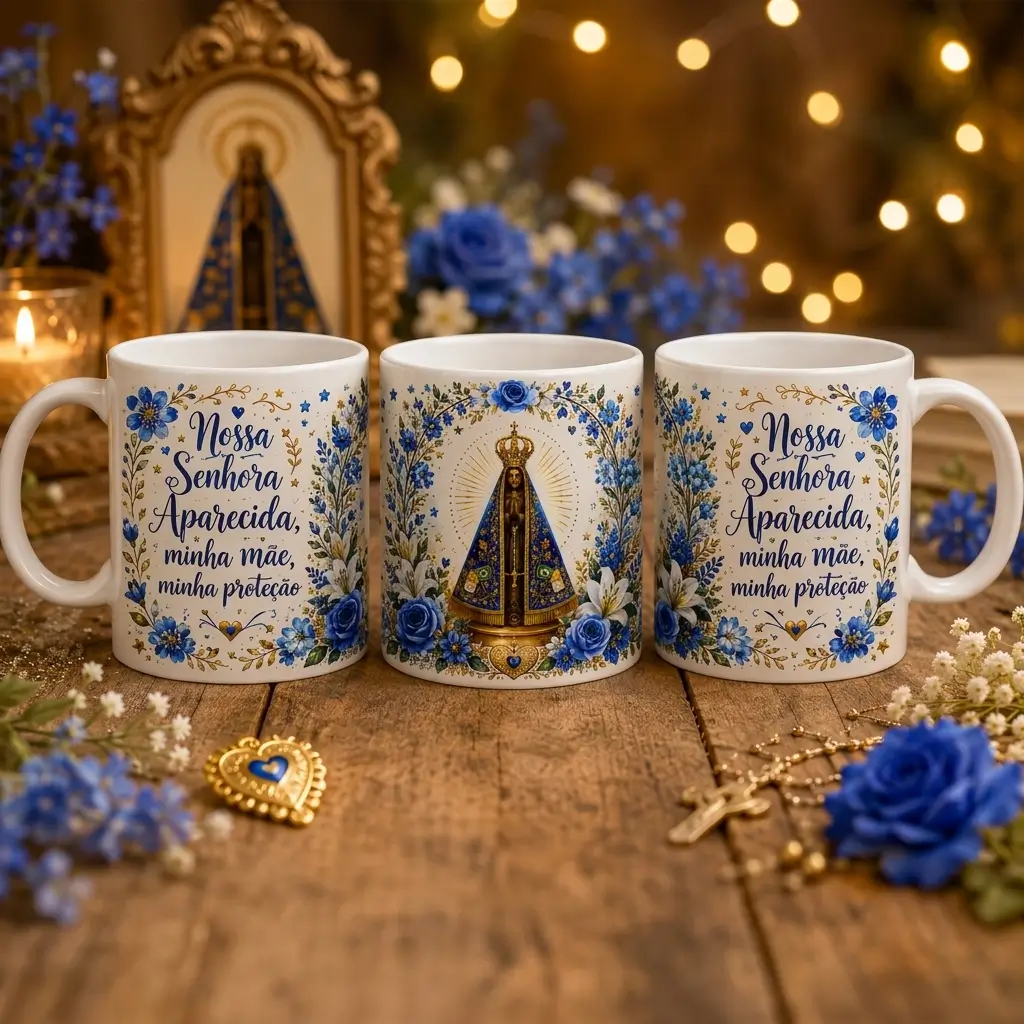 Caneca Personalizada Nossa Senhora Aparecida – Fé e Devoção - Variação