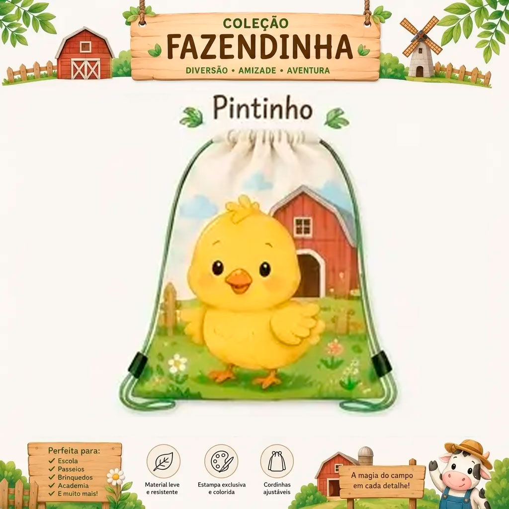Mochila Personalizada Coleção Fazendinha - Variação