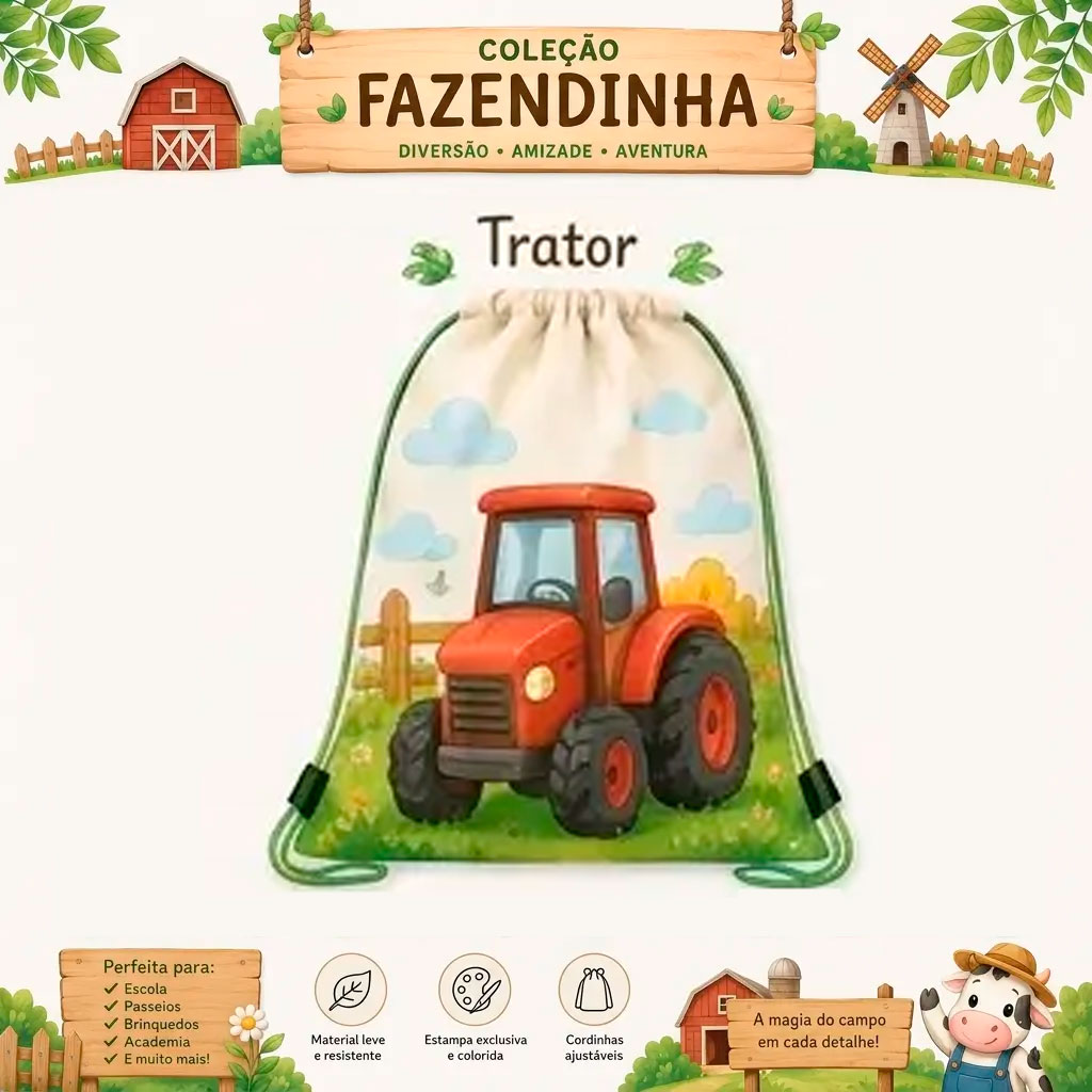 Mochila Personalizada Coleção Fazendinha - Variação