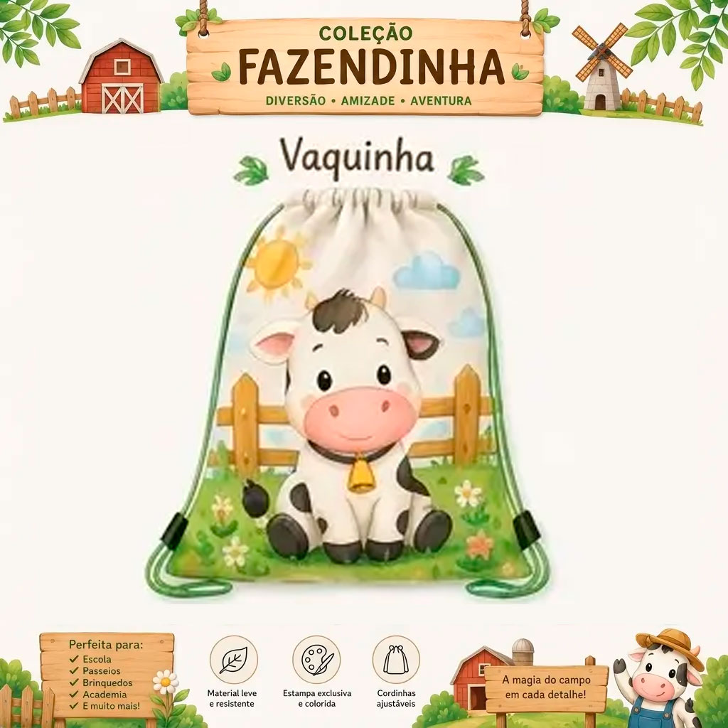 Mochila Personalizada Coleção Fazendinha - Variação